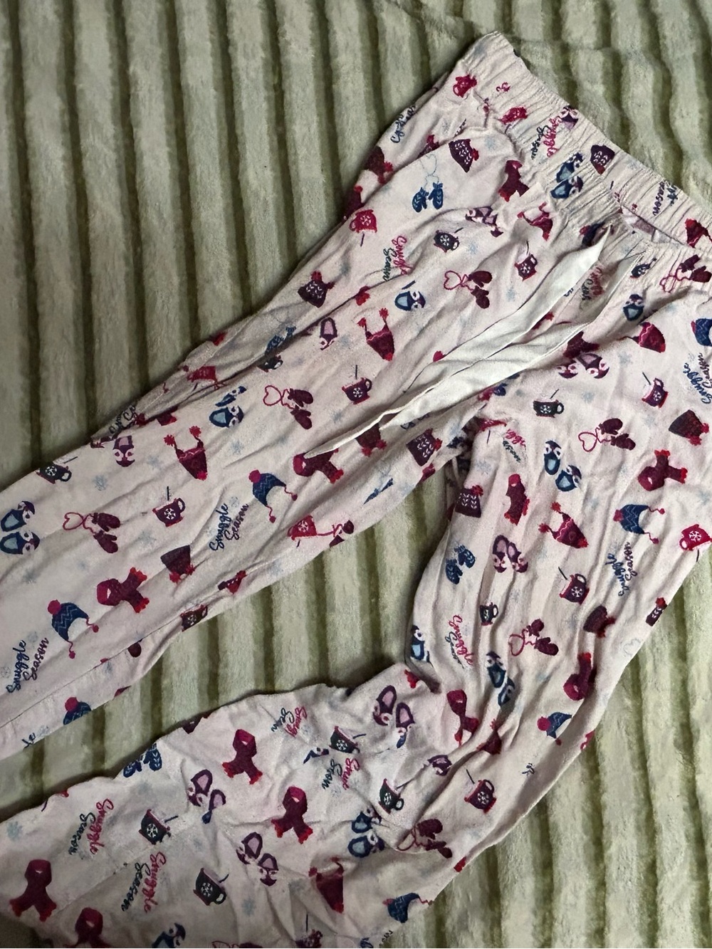 Womens Pink Printed Pajama Pants - Unbranded